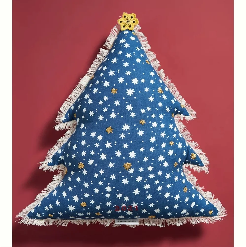 Anthropologie Advent Calender Tree Pillow